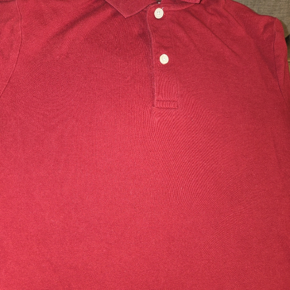 Goodfellow & Co Men's Red Collared Standard Loring Cotton Blend Polo Size SMALL - Picture 3 of 5